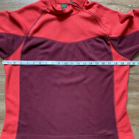 Eastern Mountain Sports Women’s Red Sweater Side Neck Zipper Pullover Large - Picture 7 of 9